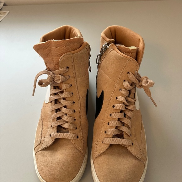 Nike Women's Blazer Mid Rebel Bio Beige Summit White Black | Size 9.5 - Picture 4 of 7